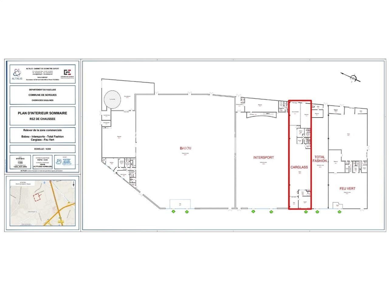 Location locaux commerciaux 630 m² non divisibles