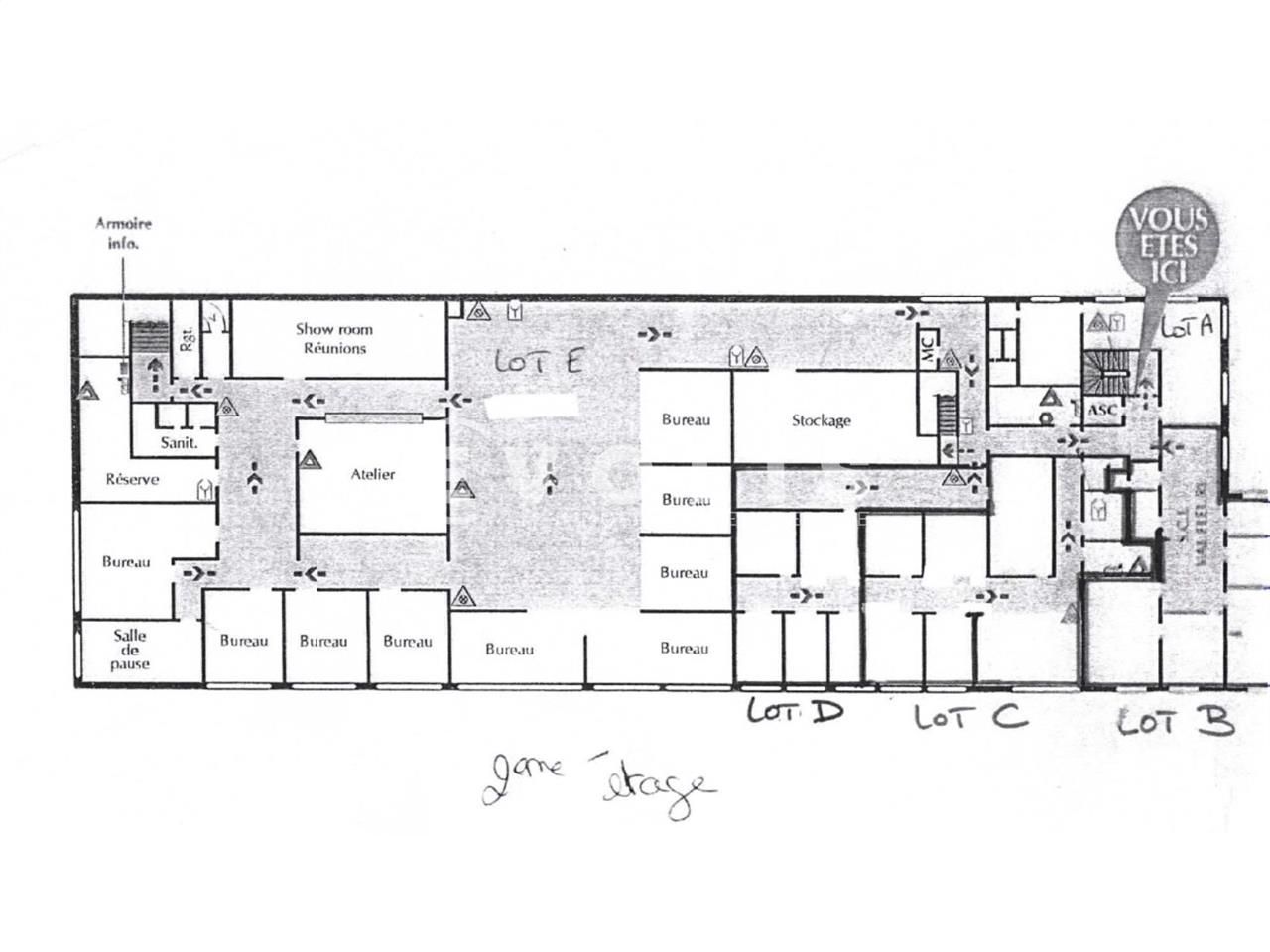 Location bureaux 760 m² divisibles à partir de 130 m²