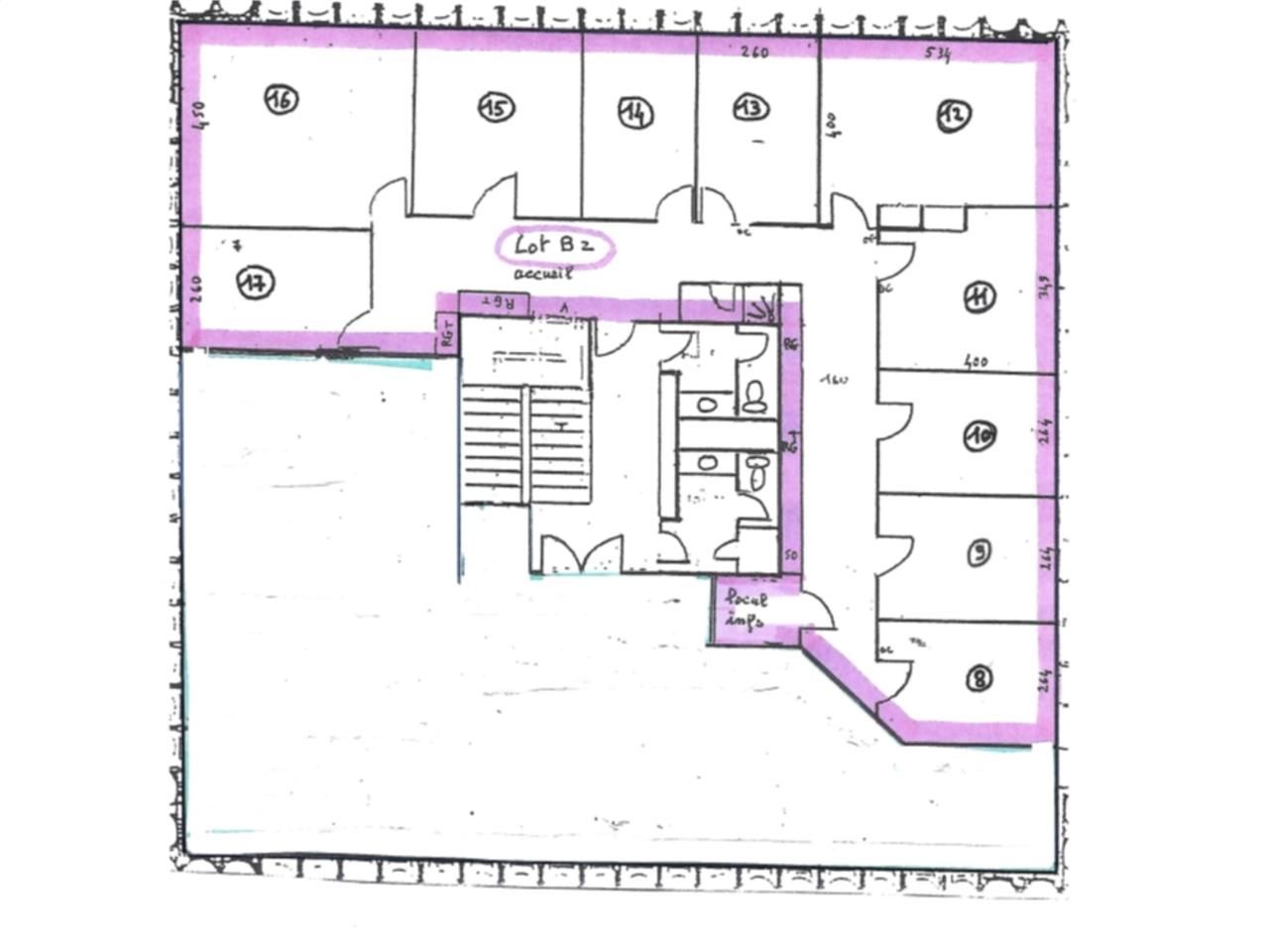 Location bureaux 415 m² divisibles à partir de 59 m²