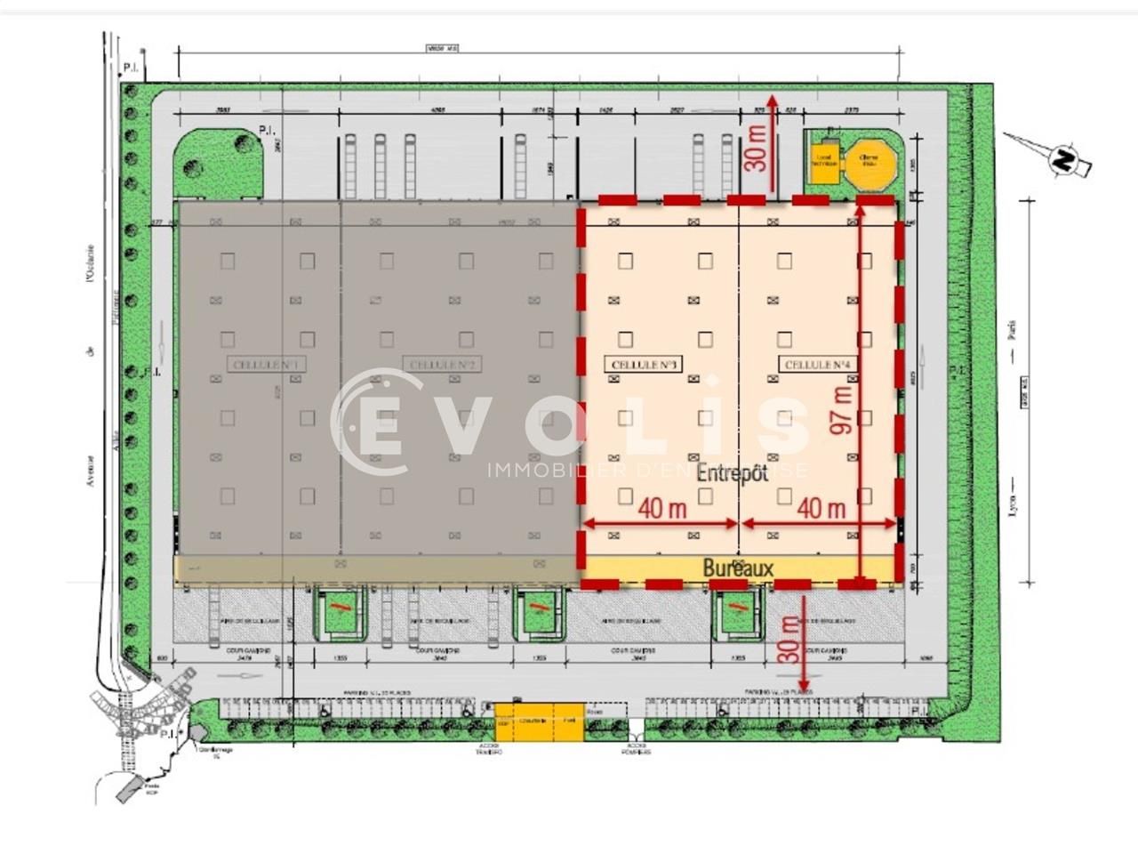 Location entrepots 8577 m² divisibles à partir de 4272 m²