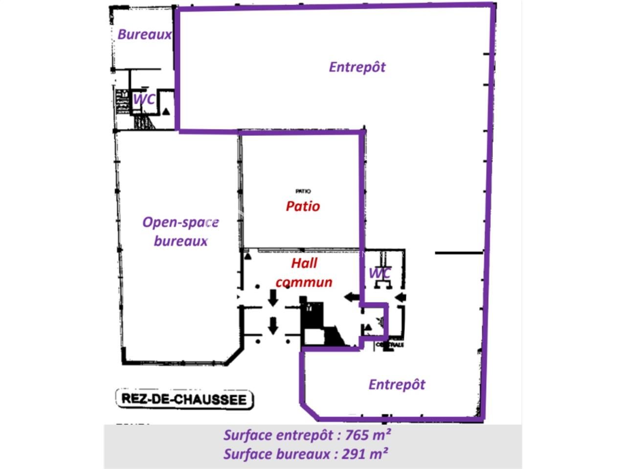 Location entrepots 1056 m² non divisibles