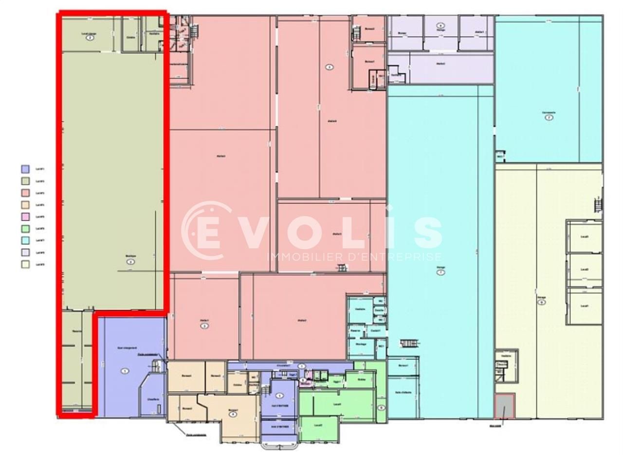 Location entrepots 670 m² non divisibles