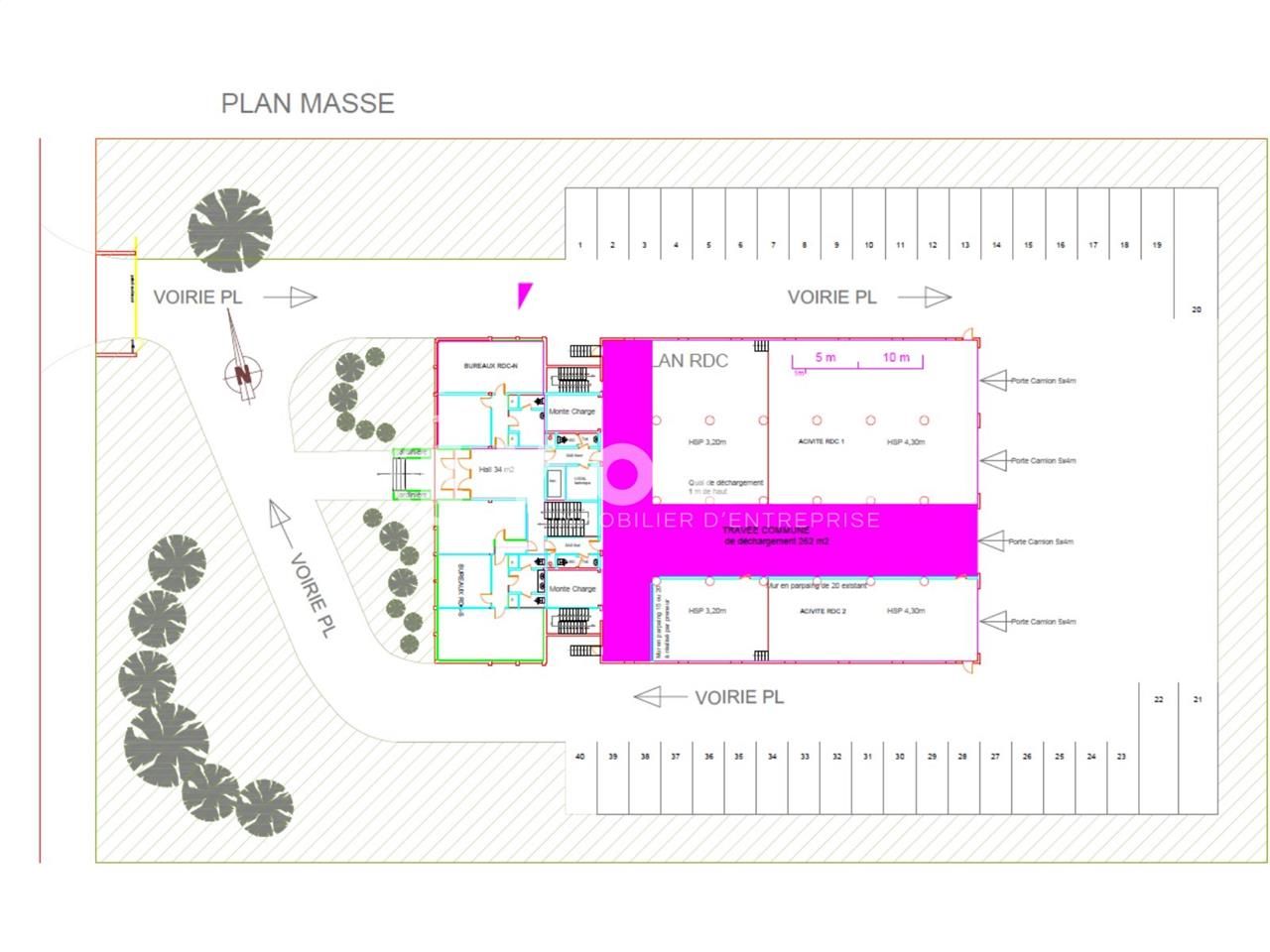 Location entrepots 540 m² divisibles à partir de 54 m²