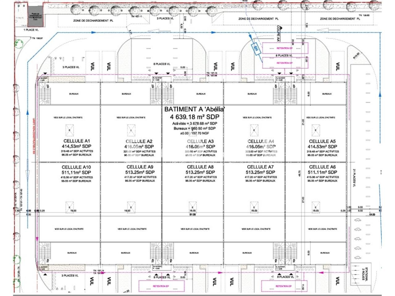 Location entrepots 511 m² non divisibles