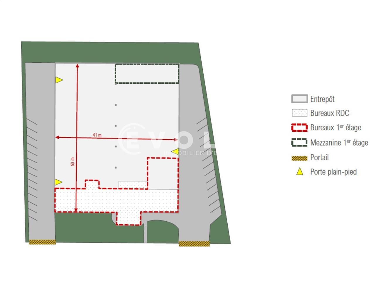 Location entrepots 2596 m² non divisibles