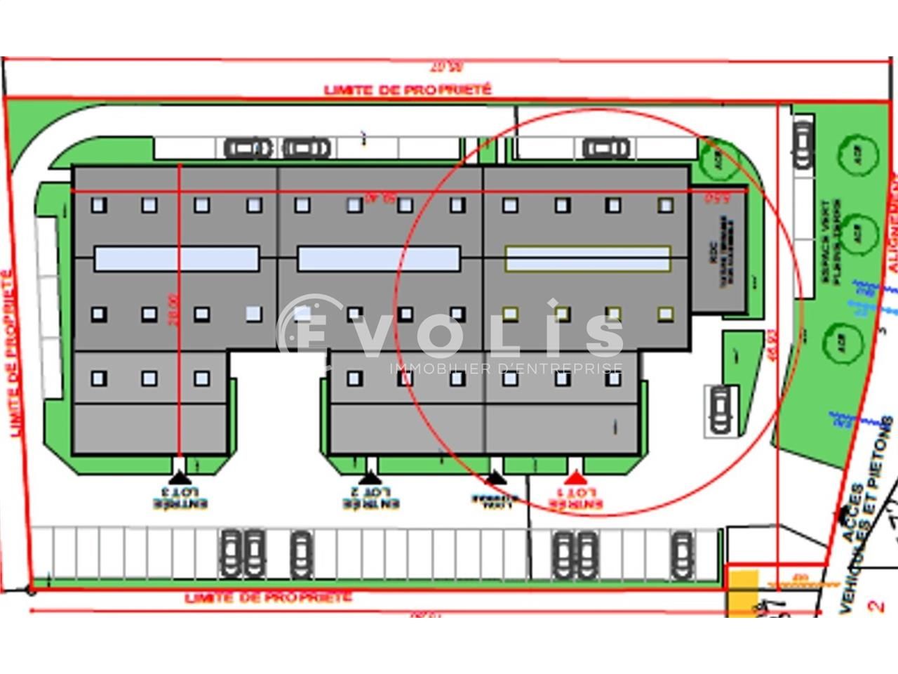 Location entrepots 660 m² non divisibles