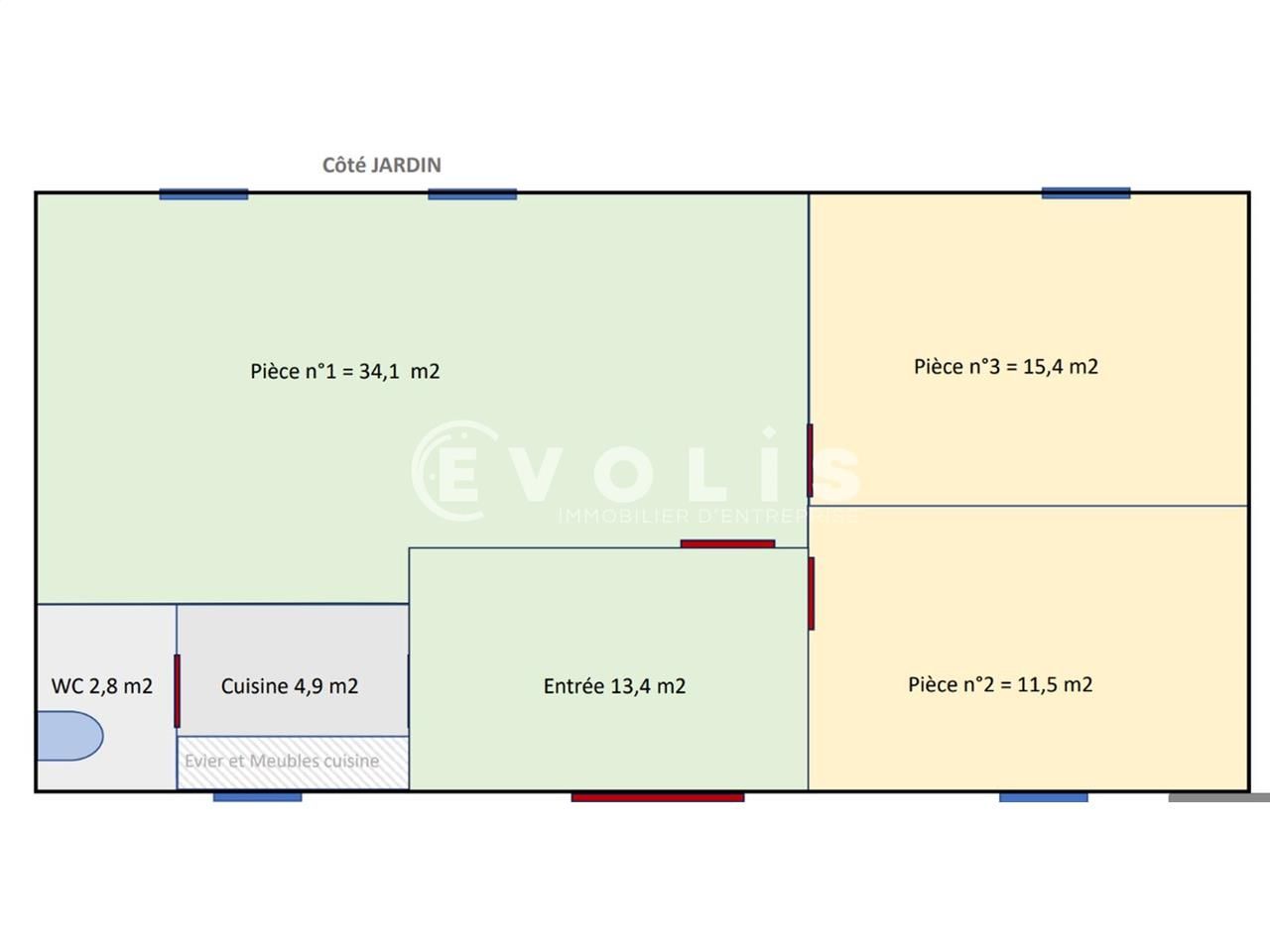 Location entrepots 82 m² non divisibles