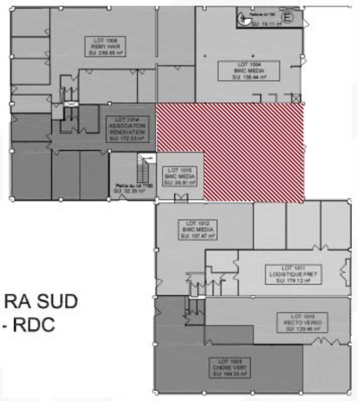 Location entrepots 493 m² non divisibles