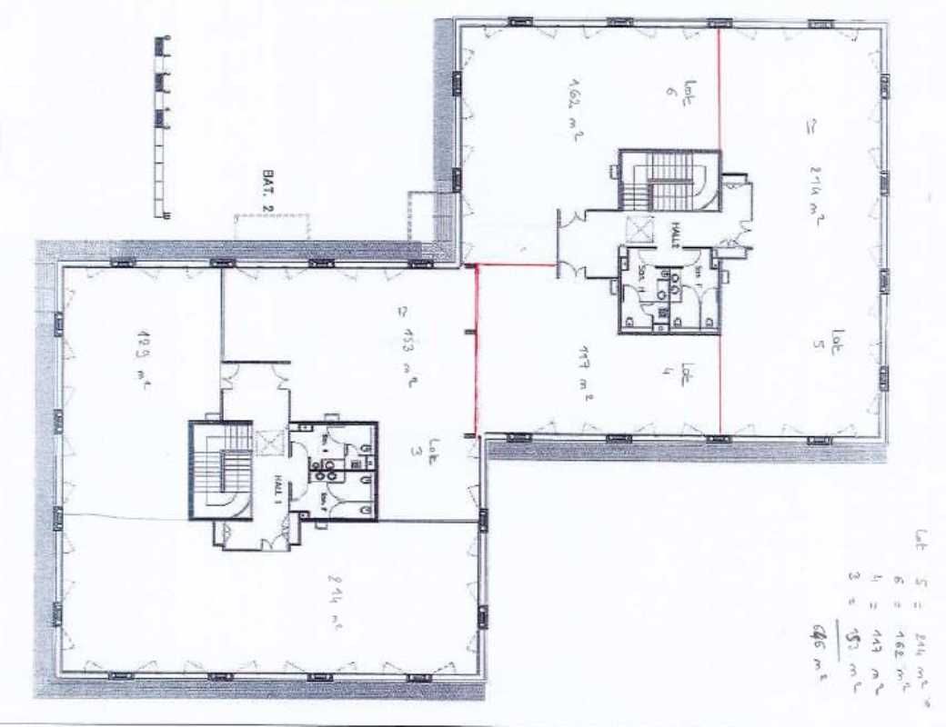 Location bureaux 493 m² divisibles à partir de 117 m²