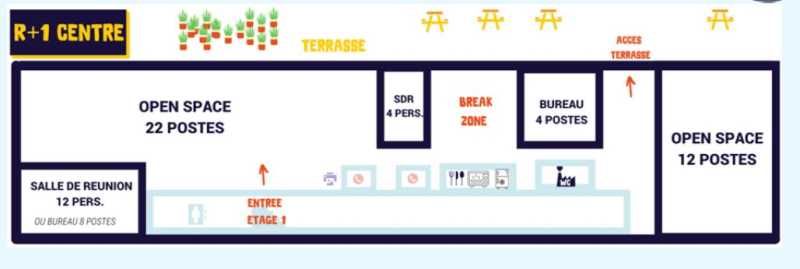 Location bureaux 410 m² divisibles à partir de 10 m²