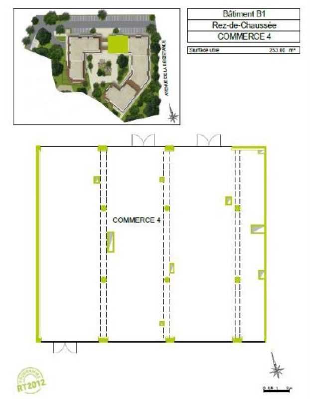 Vente locaux commerciaux 821 m² divisibles à partir de 70 m²