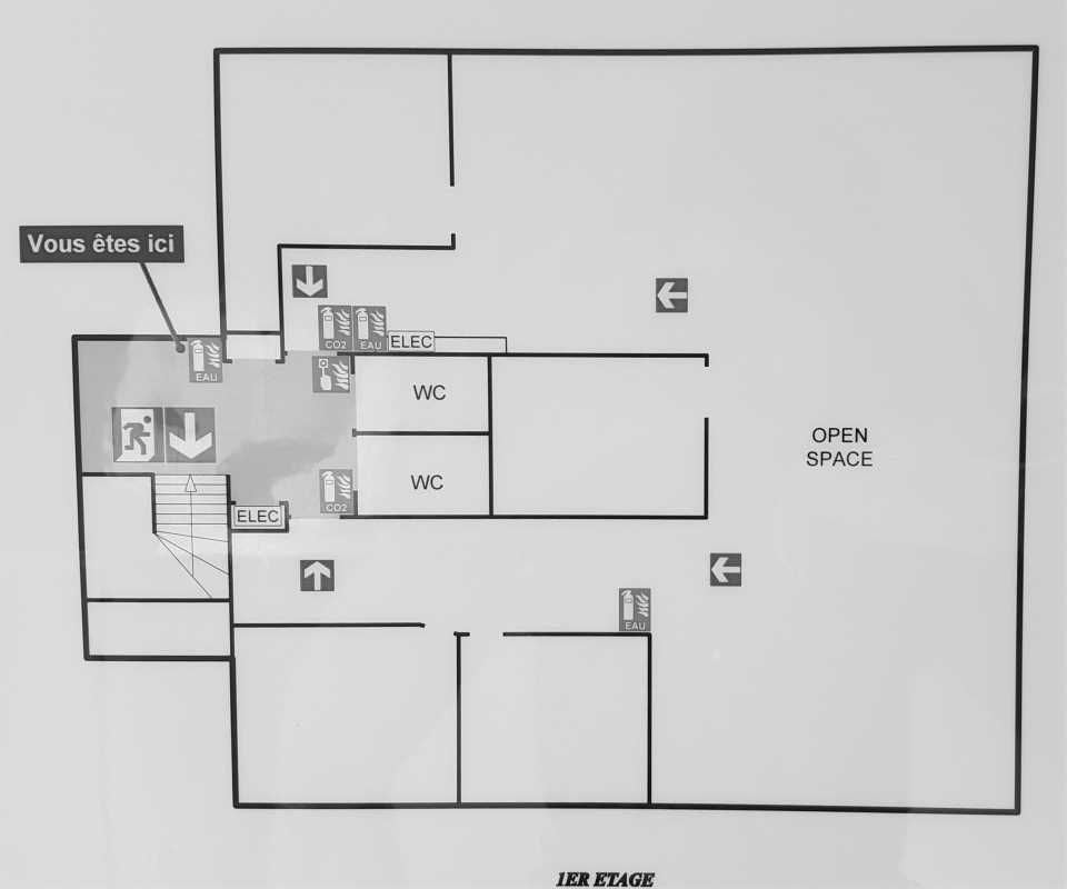 Location bureaux 224 m² non divisibles