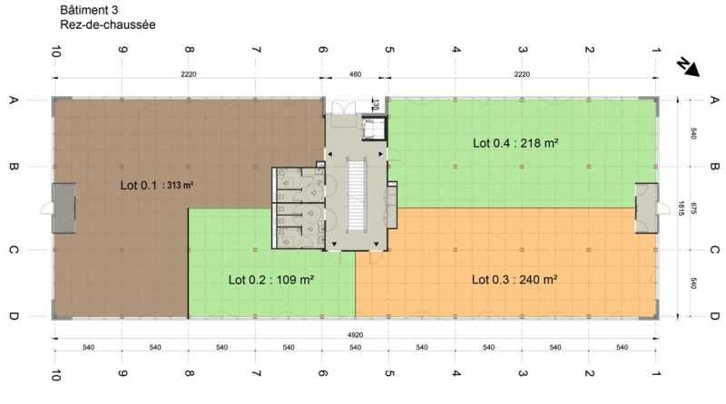 Location bureaux 313 m² non divisibles