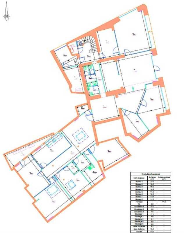 Location locaux commerciaux 550 m² non divisibles