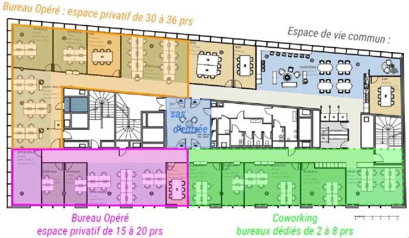 Location bureaux 350 m² divisibles à partir de 150 m²