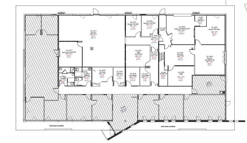 Location bureaux 417 m² non divisibles
