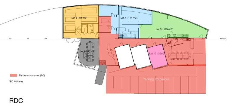 Location bureaux 660 m² divisibles à partir de 36 m²