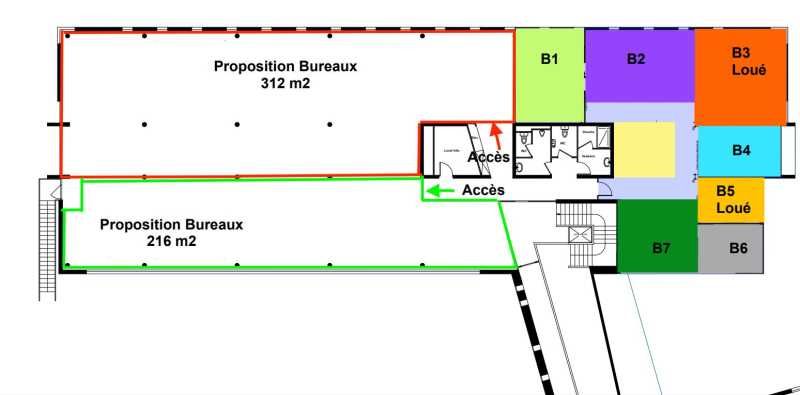 Location bureaux 169 m² divisibles à partir de 16 m²