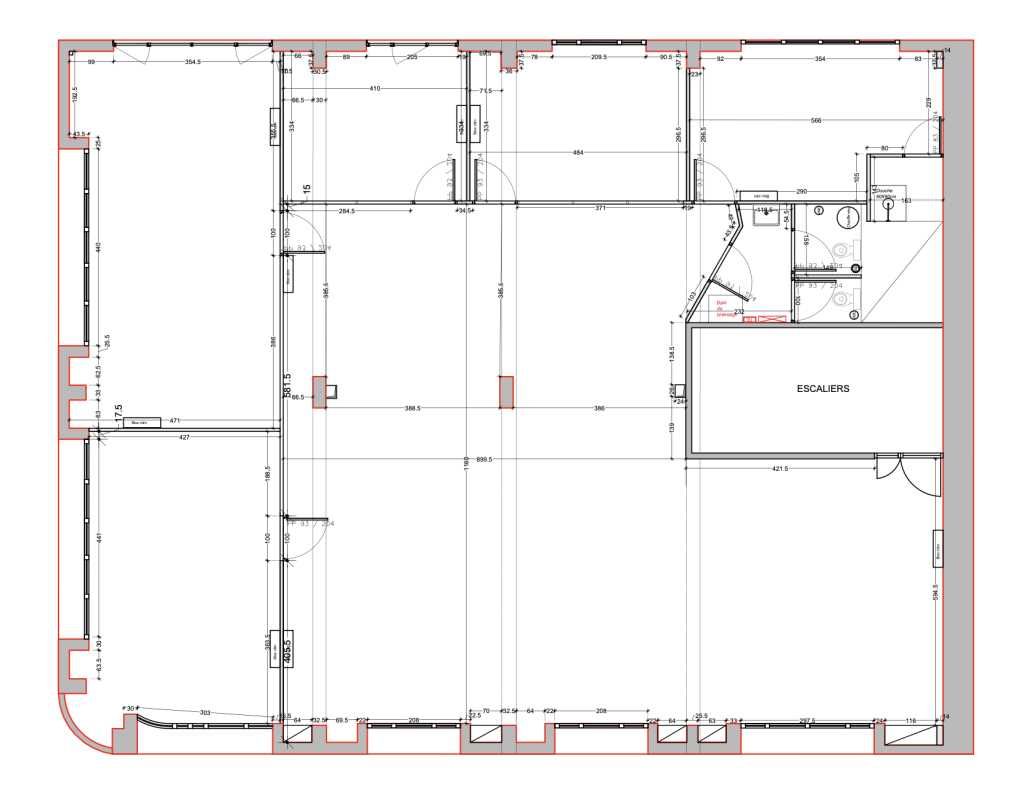 Location bureaux 272 m² non divisibles