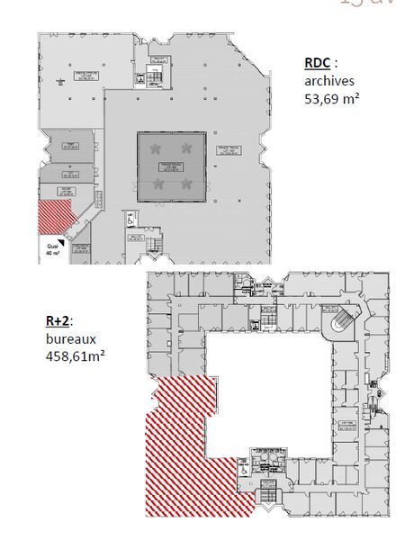 Location bureaux 512 m² non divisibles