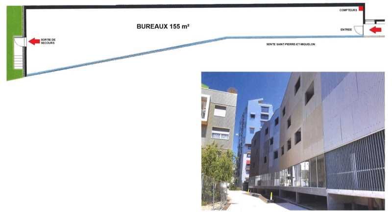 Vente bureaux 155 m² non divisibles