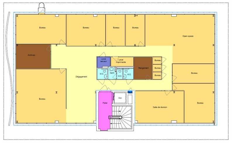 Location bureaux 399 m² divisibles à partir de 200 m²