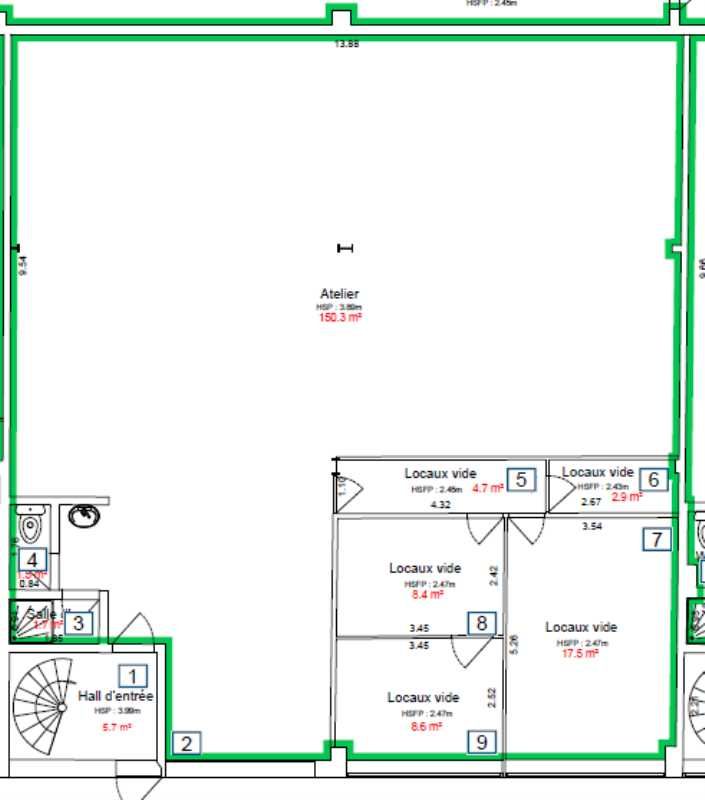 Location bureaux 826 m² divisibles à partir de 750 m²