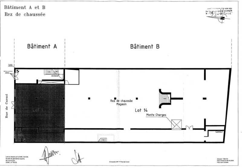 Vente locaux commerciaux 1040 m² non divisibles