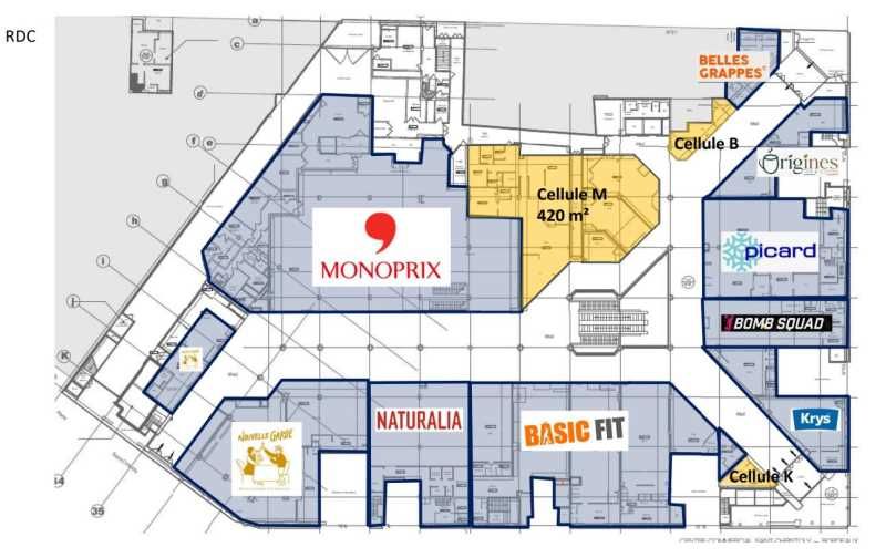 Location locaux commerciaux 1609 m² divisibles à partir de 25 m²