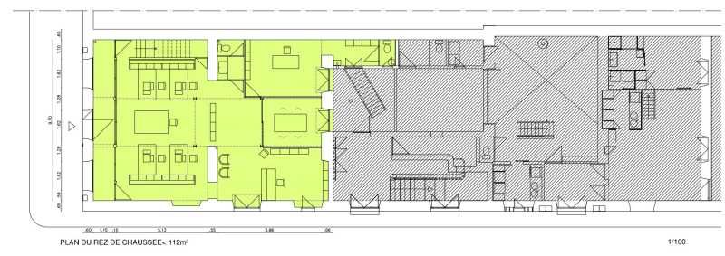 Location bureaux 172 m² non divisibles