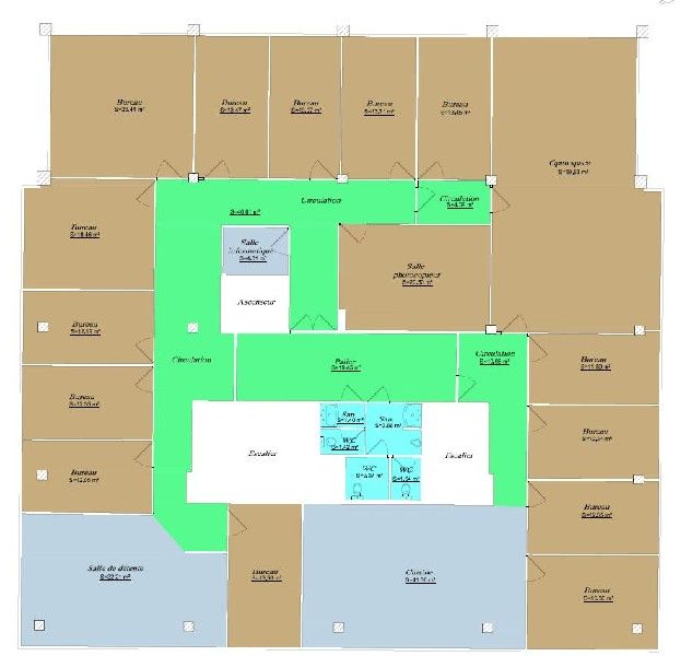 Location bureaux 1147 m² divisibles à partir de 71 m²