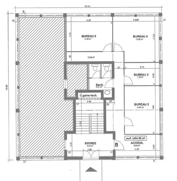 Location bureaux 356 m² divisibles à partir de 64 m²