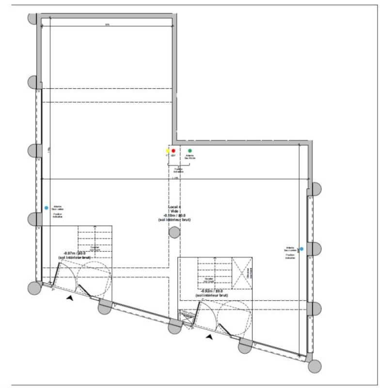 Location locaux commerciaux 122 m² non divisibles