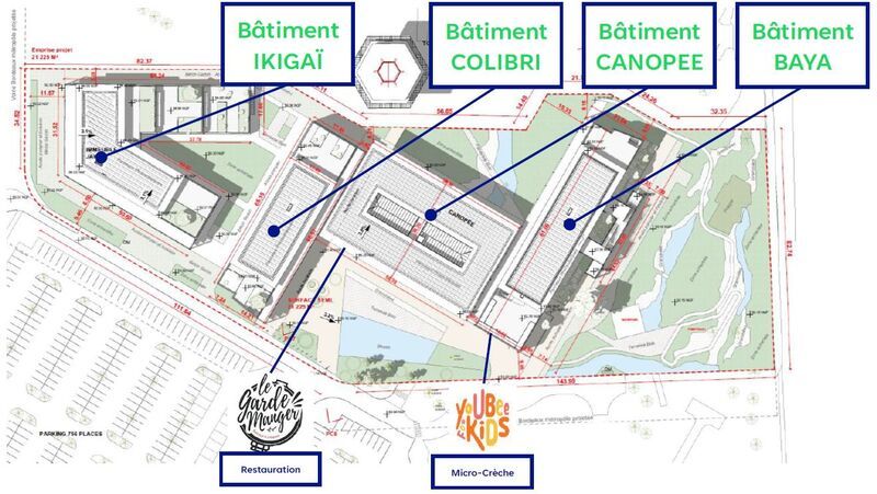 Location bureaux 3287 m² divisibles à partir de 534 m²