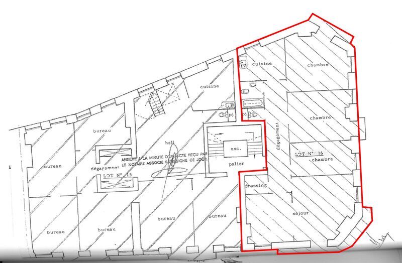 Vente bureaux 125 m² non divisibles