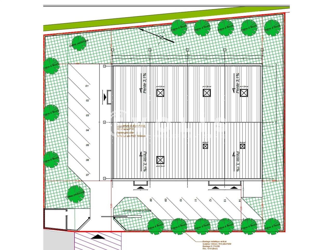 Location entrepots 800 m² divisibles à partir de 400 m²