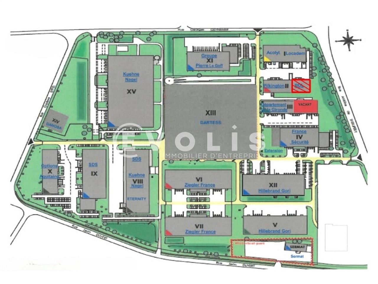 Location entrepots 635 m² non divisibles