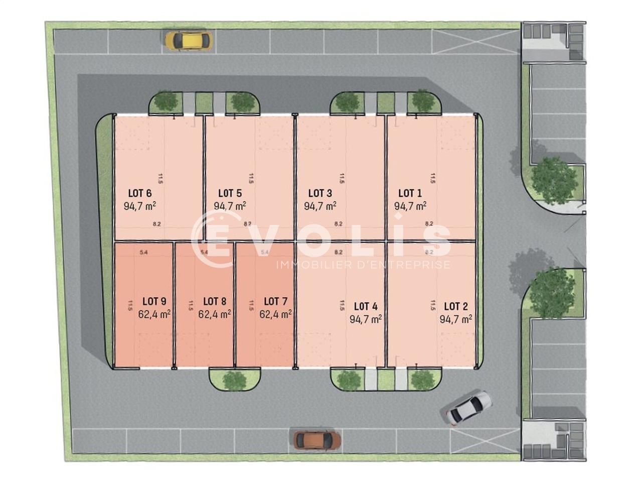 Vente entrepots 190 m² divisibles à partir de 95 m²