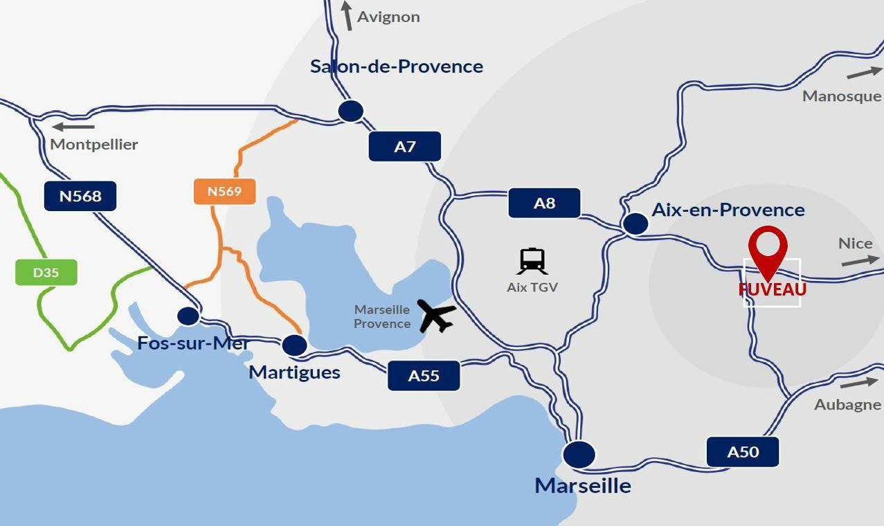 19935.57 m² pour cetentrepôts classe a en location à Fuveau