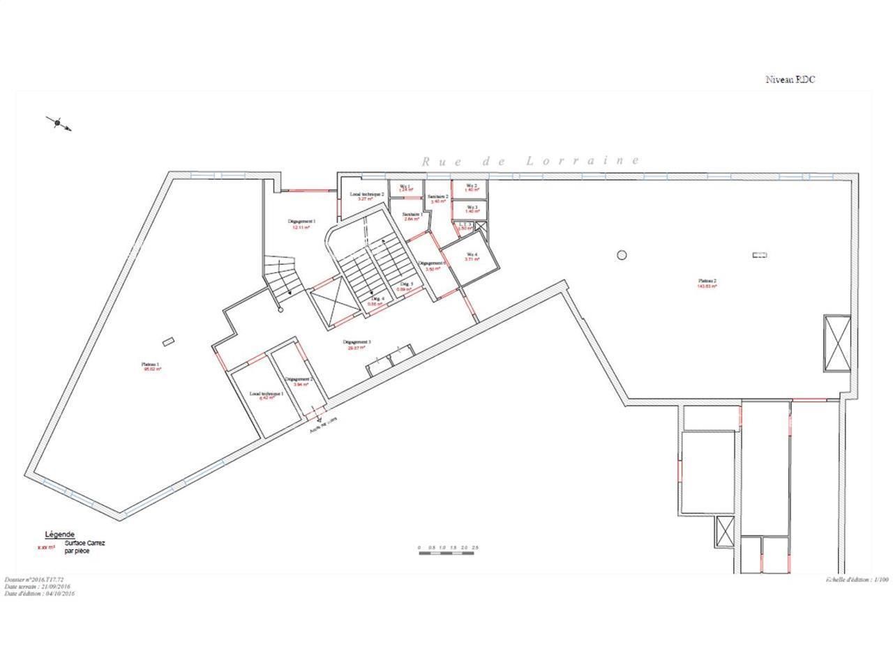 695 m² pour ce bureaux en location à Le mans