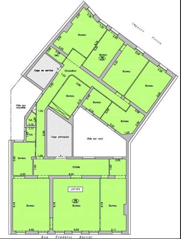 Location bureaux 241 m² non divisibles