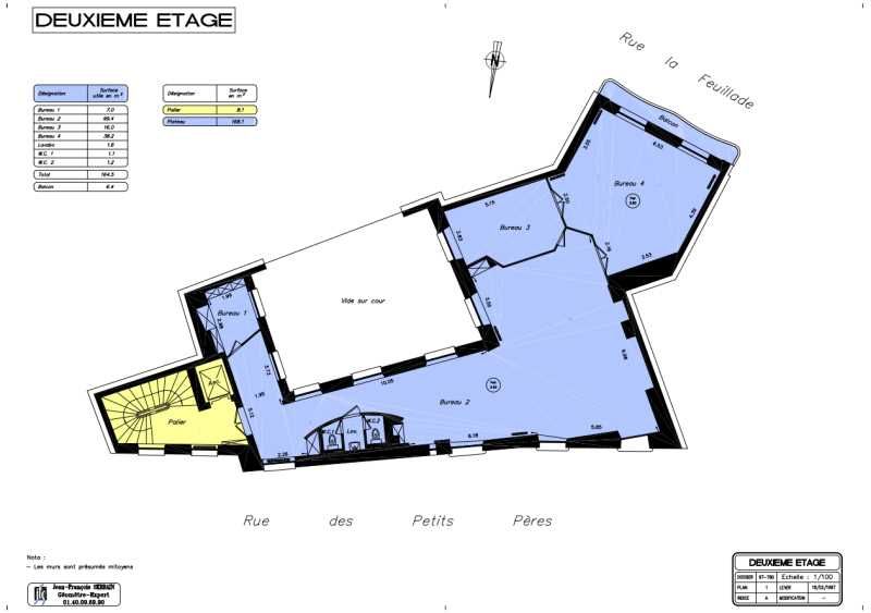Location bureaux 168 m² non divisibles