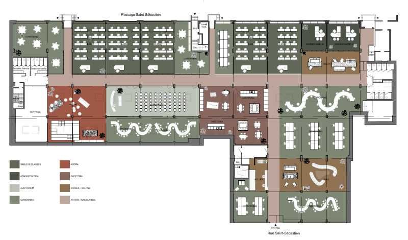 Location bureaux 1966 m² non divisibles