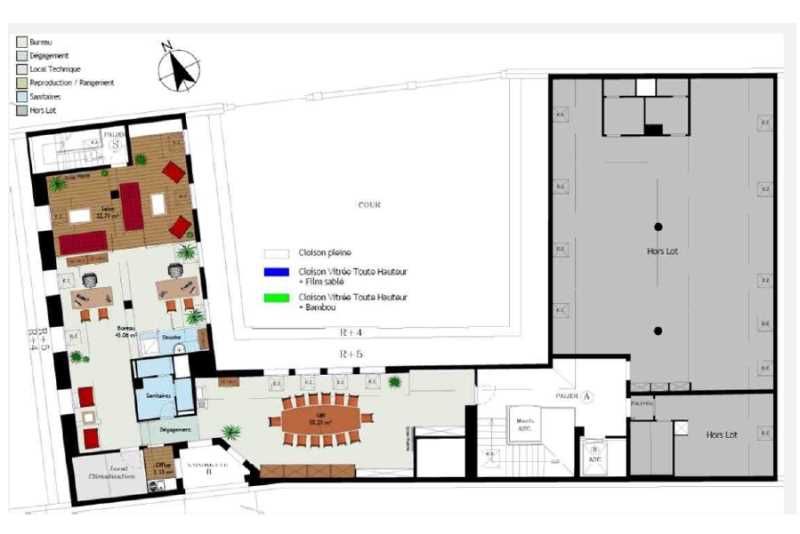Location bureaux 148 m² non divisibles