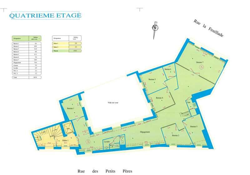 Location bureaux 275 m² non divisibles