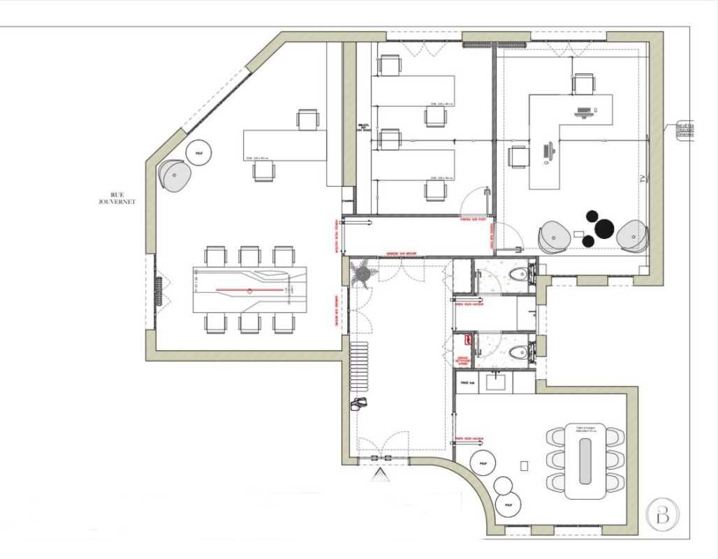 Location bureaux 125 m² non divisibles
