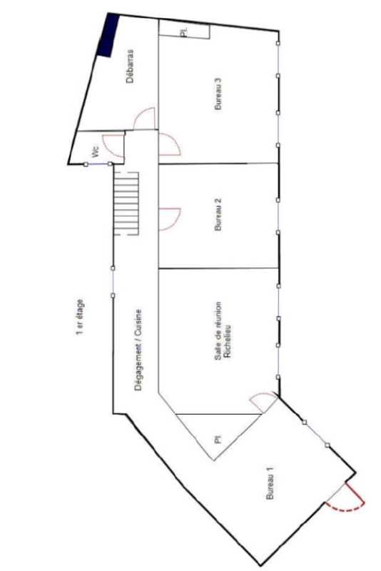 Location bureaux 94 m² non divisibles