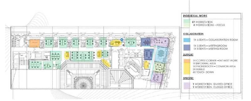Location bureaux 767 m² non divisibles