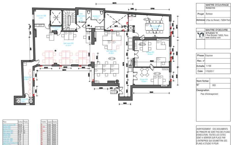 Location bureaux 244 m² non divisibles