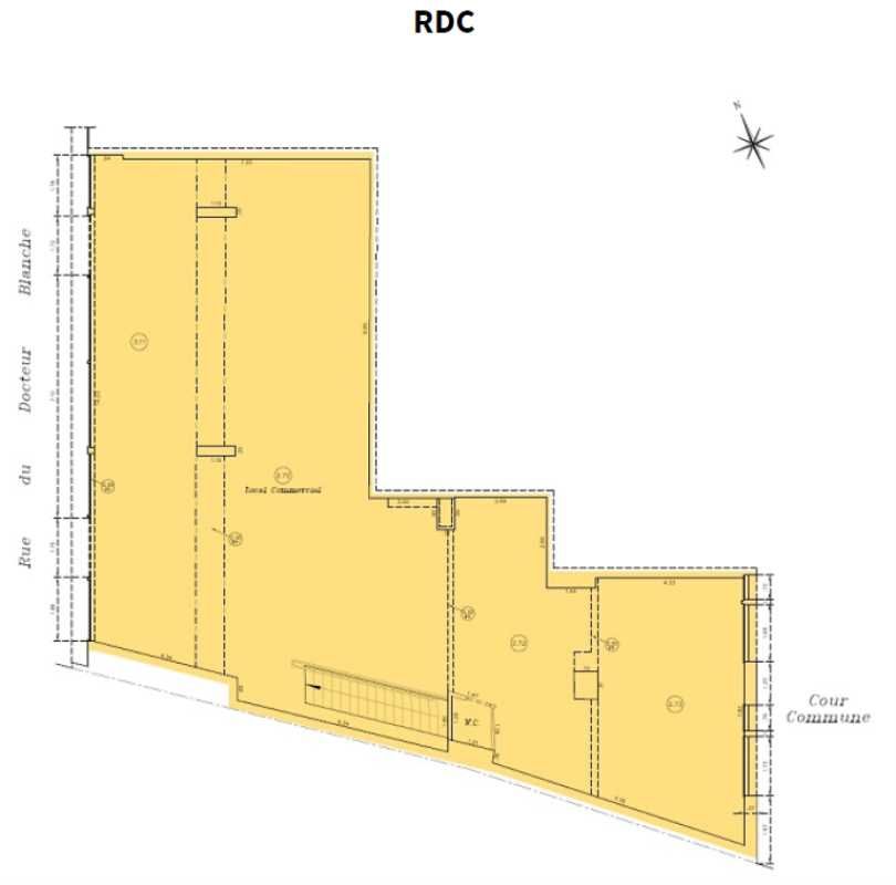 Location bureaux 335 m² non divisibles
